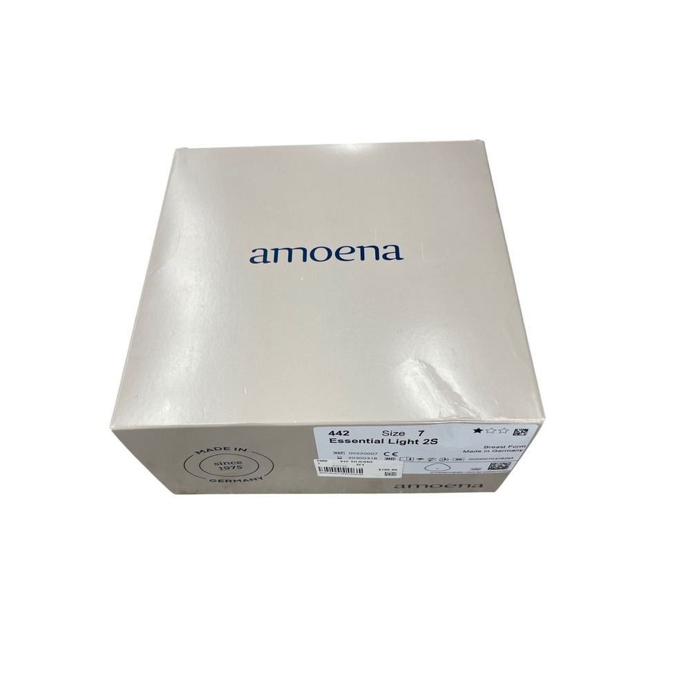 Amoena 442 Essential Light 2S Breast Form Size 7 Silicone Symmetrical Ivory I02